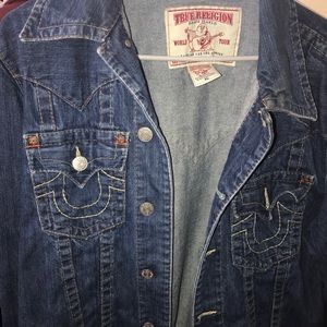 Men’s true religion denim jacket!